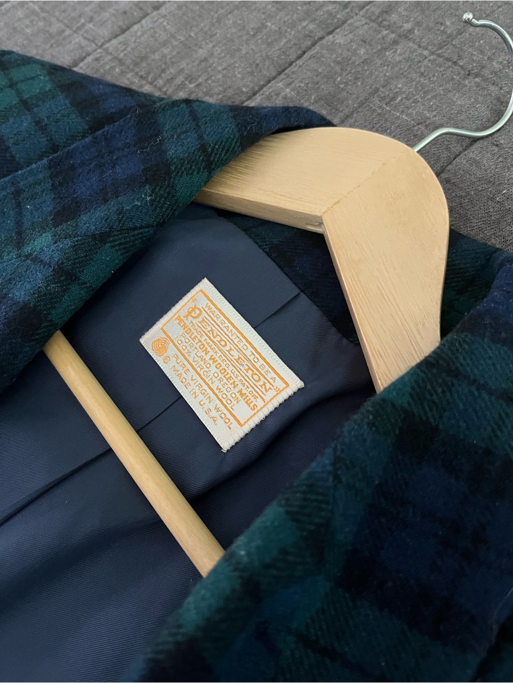 Vintage Pendleton Black Watch Plaid Wool Blazer Jacket Size 10 - Picture 2 of 6